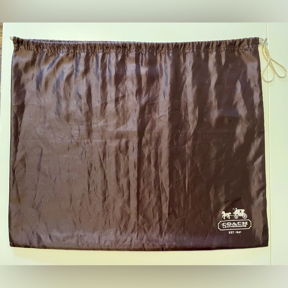 Coach Chocolate Brown Dust Bag- large satin - perfect for large bags!